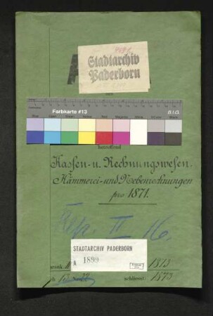 Kämmerei- und Nebenrechnungen 1871