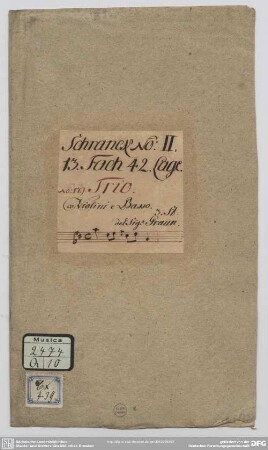 Sonatas - Mus.2474-Q-10 : vl (2), bc - D; GraunWV Cv:XV:100