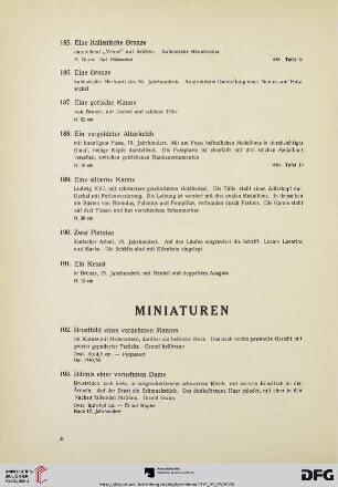 Miniaturen (Nr. 192-222)