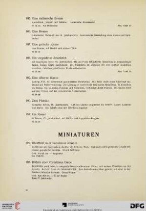 Miniaturen (Nr. 192-222)
