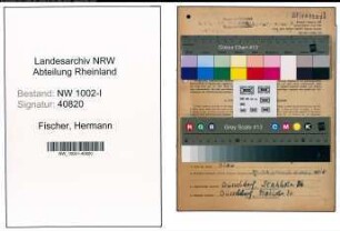 Entnazifizierung Hermann Fischer, geb. 05.07.1892 (Werkmeister)