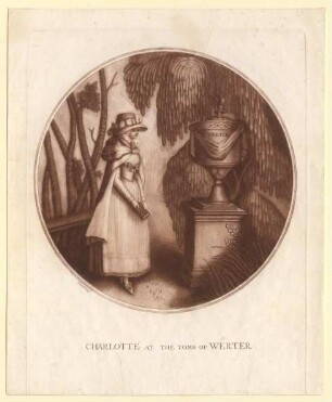 "Charlotte at the tomb of Werter" Lotte an Werthers Grab