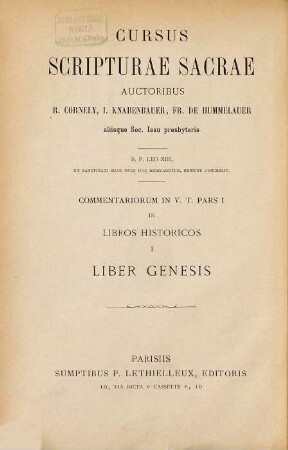 Commentarius in Genesim