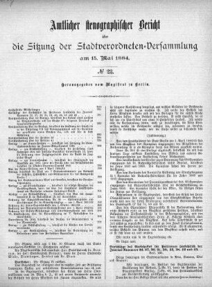 No. 23, 15. Mai 1884
