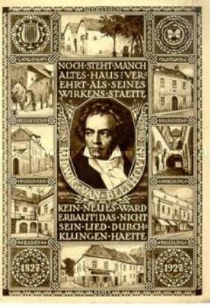 Postkarte zur österreichischen Beethovenfeier 1927
