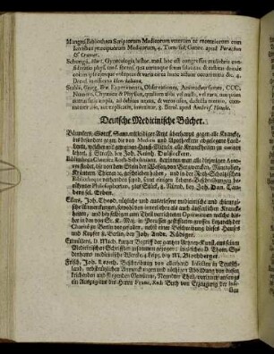 Deutsche Medicinische Bücher.