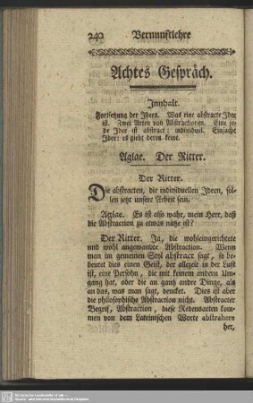 Achtes Gespräch