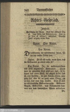 Achtes Gespräch