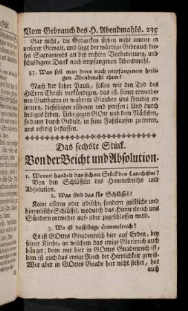 235-256, Das sechste Stueck
