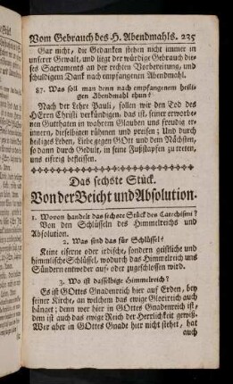 235-256, Das sechste Stueck