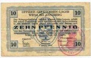 Offiziersgefangenenlager Wiesa bei Annaberg, 10 Pfennig