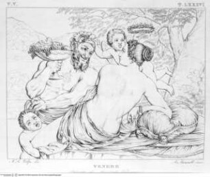 Real Museo Borbonico / descritto ed illustrato da Erasmo Pistolesi, Band 5., Tafel LXXXVI. Venus und Satyr