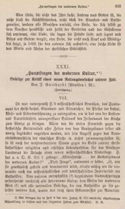 363-381 "Hauptfragen der modernen Kultur" : Beiträge zur Kritik eines neuen Rettungsversuches unserer Zeit (Fortsetzung)