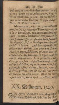 XX. Dillingen. 1549