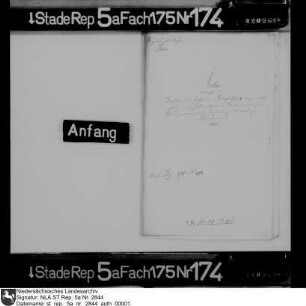 Herstellung eines neuen Schlagbaums bei Weißenmoor in der Königsmarck’schen Herrschaft Neuhaus, sowie Aufrichtung eines Zollbretts bei Spleth unweit davon