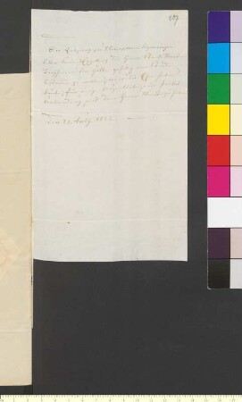 Brief von Hohenzollern-Sigmaringen, Karl Anton Friedrich Meinrad Fidelis Erbprinz von an Goethe, Johann Wolfgang von