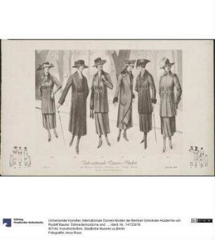 Internationale Damen-Moden der Berliner Schneider-Akademie von Rudolf Maurer: Schneiderkostüme und Mäntel