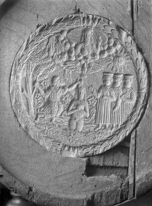 Abguß aus einer Pfefferkuchenform (Taufe Christi)