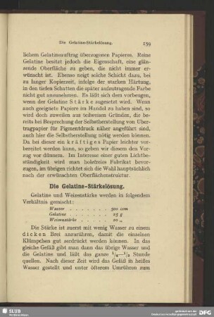 Die Gelatine-Stärkelösung