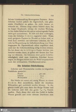 Die Gelatine-Stärkelösung