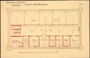 Rathaus, Göttingen: Grundriss Dachgeschoss 1:100