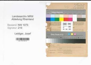 Entnazifizierung Josef Leidiger , geb. 14.07.1901 (Dolmetscher)