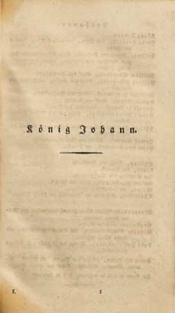 Shakspeare's dramatische Werke, 1. König Johann. König Richard der Zweyte. König Heinrich der Vierte, 1ster und 2ter Theil