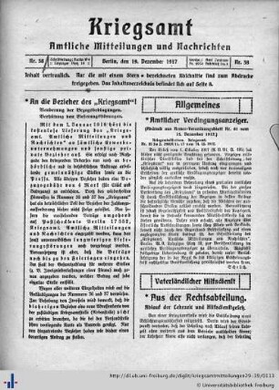 Nr. 38, 19.12.1917