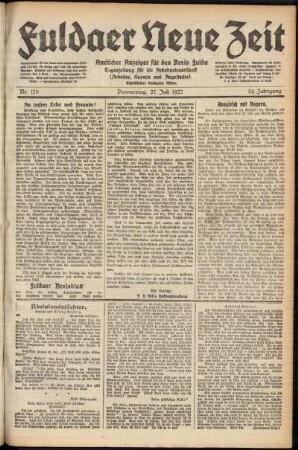 Ausgabe vom Donnerstag, den 27. Juli 1922.