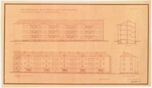 Siedlung Attilahöhe, Berlin-Tempelhof: Tankredstraße 17-25: Grundriss KG, 1. und 2.OG, DG (Variante)