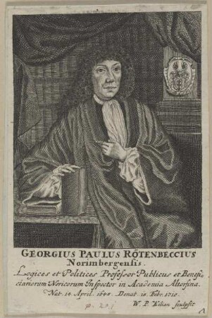 Bildnis des Georgius Paulus RötenbecciusBildnis Georg Paul Rötenbeck