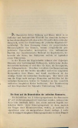 Die Focaleigenschaften der cubischen Raumcurven : Inaug.-Diss.