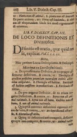 Cap. III. De Loco Definitionis Et Divisionis.