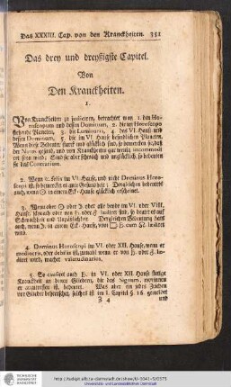 Von den Kranckheiten