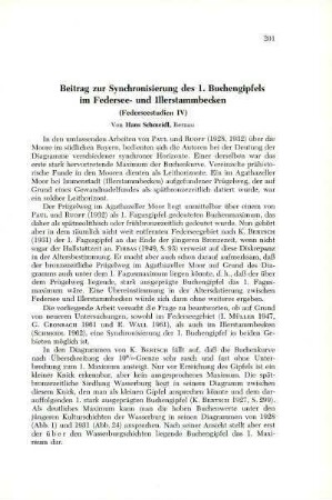 Beitrag zur Synchronisierung des 1. Buchengipfels im Federsee- und Illerstammbecken (Federseestudien IV)