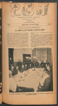 La comida a los pobres el Jueves Santo : En el Palacio Arzobispal