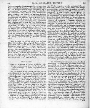 [Russel, J.]: Historische Abhandlung über die Herrschaft der Türken in Europa. Aus dem Englischen. Hamburg: Perthes & Besser 1828