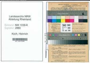 Entnazifizierung Heinrich Koch , geb. 08.11.1894 (Beamter)
