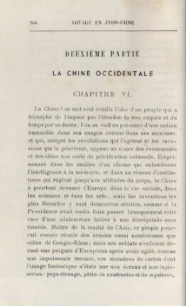 Deuxième partie. La Chine occidentale