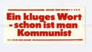 Aufkleber gegen Antikommunismus