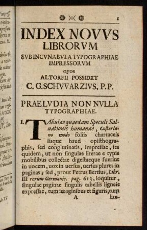 1-32, Index novus librorum...