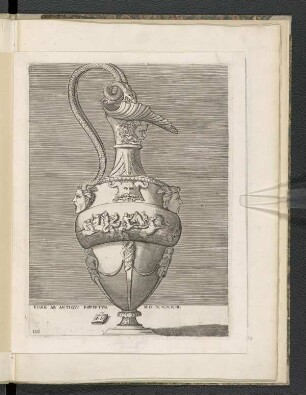 Vase mit Henkel in Schlangenform