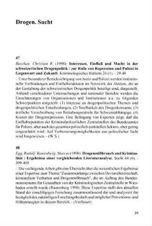 39-48, Drogen. Sucht