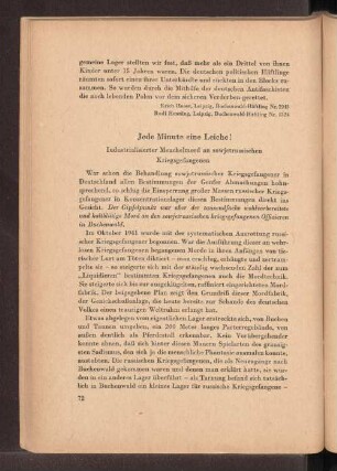 Jede Minute eine Leiche!