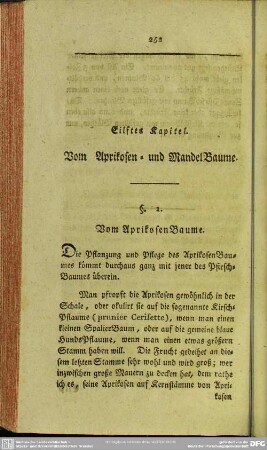 Eilftes Kapitel. Vom Aprikosen - und MandelBaume