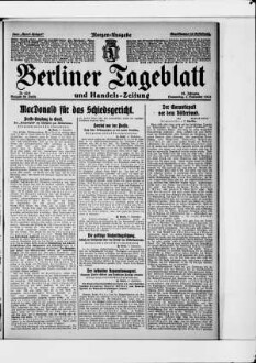 Berliner Tageblatt und Handels-Zeitung, Morgen-Ausgabe