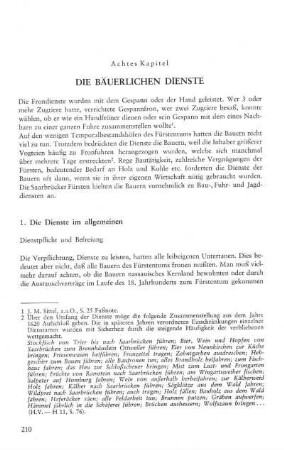 8. Kapitel: Die bäuerlichen Dienste