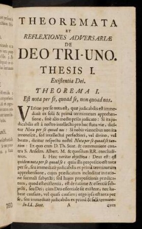 1-10, Theorema I - III