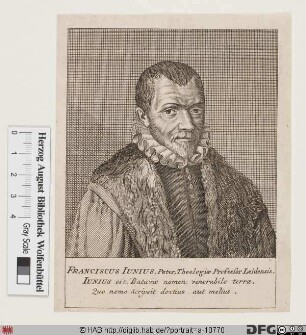 Bildnis Franciscus Junius d. Ä. (eig. François du Jon)