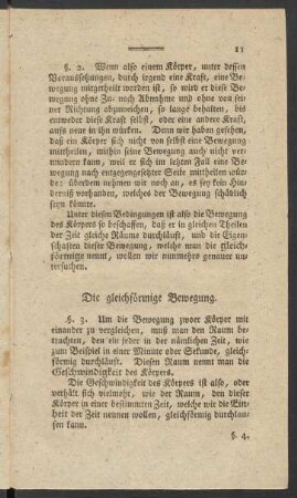 [2.] Die gleichförmige Bewegung